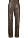 FEDERICA TOSI STRAIGHT-LEG LEATHER TROUSERS