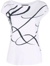 Ralph Lauren Logo-print Cotton-blend Top In Weiss