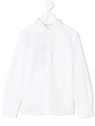 Dolce & Gabbana Kids' Poplin Shirt In White