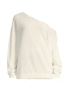 Minnie Rose Asymmetric Off-the-shoulder Cashmere Top In White