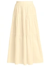 Staud Sea Tiered Midi Skirt In Ginger