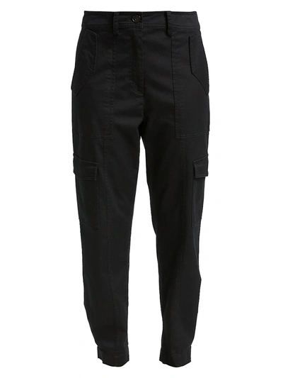 Derek Lam 10 Crosby Elian Mid-rise Stretch Utility Pants In Black