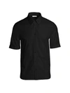 Alexander Mcqueen Men's Classic Cotton Short-sleeve Sport Shirt In Black