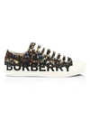 BURBERRY LARKHALL FLORAL LOGO SNEAKERS,400014076823