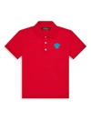 Versace Kids' Little Boy's & Boy's Piqué Medusa Embroidered Polo Shirt In Red