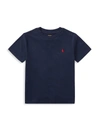 Polo Ralph Lauren Kids' Logo Embroidery Cotton Jersey T-shirt In Navy