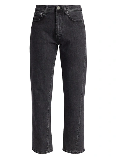 Totême Twisted Seam Cropped Jeans In Grey