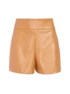 ALICE AND OLIVIA WOMEN'S DONALD VEGAN LEATHER SHORTS,400014437254