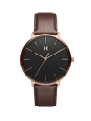 MVMT MEN'S LEGACY SLIM GRIZZLY BROWN LEATHER STRAP WATCH,400014350423