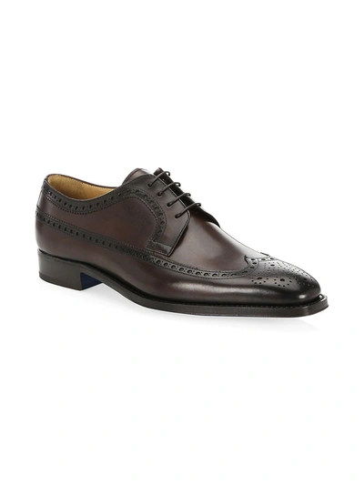 Sutor Mantellassi Brogue Leather Derbys In Bracken