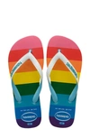 Havaianas Women's Top Pride Sole Flip Flop Sandals Women's Shoes In Rainbow Pride