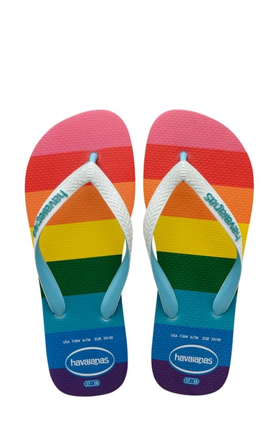 Havaianas Women's Top Pride Sole Flip Flop Sandals Women's Shoes In Rainbow Pride