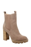 Charles David Gambit Lug Sole Chelsea Boot In Taupe