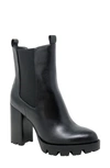 Charles David Gambit Lug Sole Chelsea Boot In Black Leather