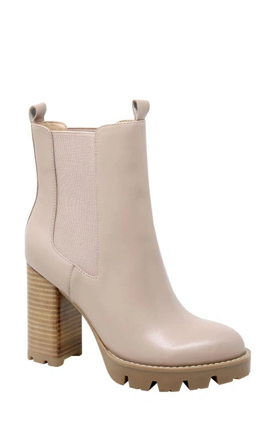 Charles David Women's Gambit Leather Pull On Platform Booties In Nude Leather