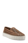 Vince Camuto Romeena Cutout Platform Slip-on Sneaker In Tawny Birch Two Tone Lux
