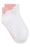 Alexander Mcqueen Intarsia-knit Logo Socks In White/ Pink