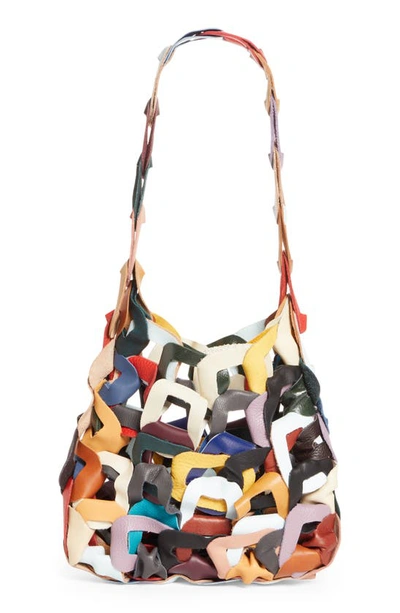 Sc103 Links Leather Shoulder Bag In Confetti