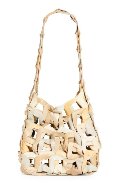 Sc103 Links Leather Shoulder Bag In Sand