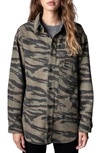 ZADIG & VOLTAIRE TROY CAMO PRINT COTTON JACKET,SKCD0501F