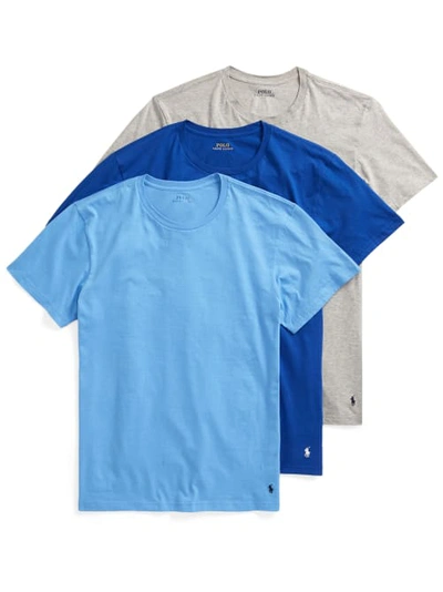 Polo Ralph Lauren Classic Fit Cotton T-shirt 3-pack In Blue,royal,grey