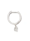 Anita Ko Huggies 18-karat White Gold Diamond Single Earring In Silber