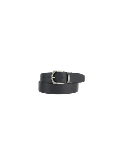 Ermenegildo Zegna Belt In Black/tobacco