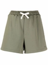 Philosophy Di Lorenzo Serafini Drawstring Cotton Shorts In Grün
