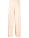 Jil Sander High-waisted Straight-leg Trousers In Nude