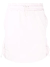 Mcq By Alexander Mcqueen Draped Cotton Miniskirt In Violett