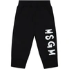 MSGM BLACK SWEATPANT FOR BABY KIDS WITH LOGO,MS028714 110