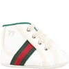 GUCCI WHITE SNEAKERS FOR BABY KIDS WITH DOUBLE GG,663413 99WQ0 9090