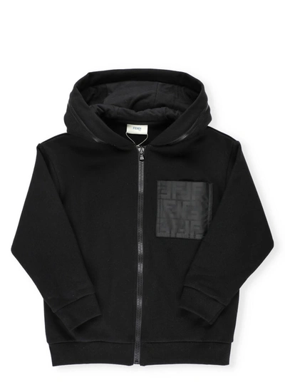Fendi Kids' Monogram Sweatshirt In Black