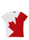 Dsquared2 White T-shirt For Boy With Maple Leaf In White