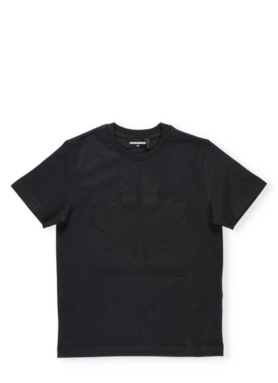 Dsquared2 Kids' Black Cotton T-shirt
