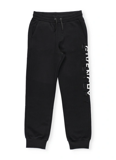 Givenchy Kids' Black Cotton-blend Sweatpants In Nero