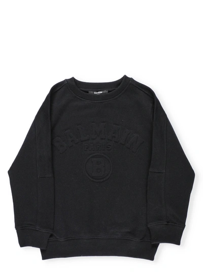 Balmain Kids' Logo Sweatshirt In Black