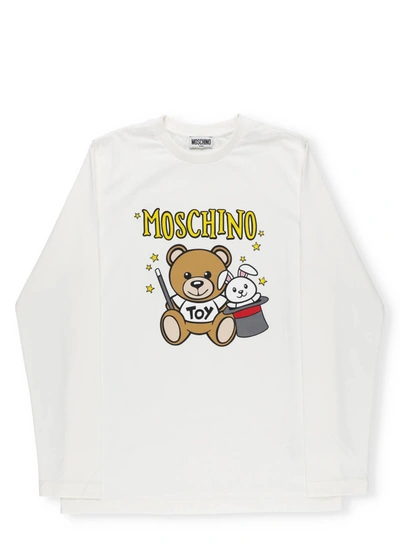 Moschino Kids' Teddy Bear Sweater In Cloud
