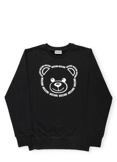 Moschino Kids' Printed Sweatshirt In Nero/black