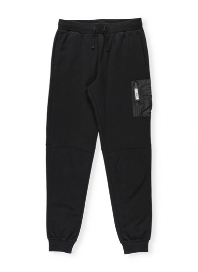 Moschino Kids' Jogging Pants With Pockets In Nero/black