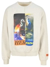 Heron Preston Graphic Logo-print Sweatshirt In Grey Mel