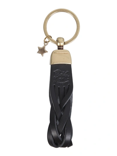 Il Bisonte Key Ring With Charm In Nero