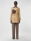 Burberry Pocket-detail Technical Gabardine Trench Coat In Honey