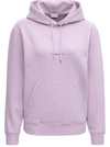 SAINT LAURENT LILAC JERSEY HOODIE WITH LOGO