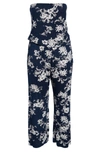 Lemon Tart Val Strapless Jumpsuit In Pencil Floral