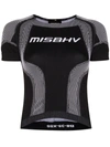 Misbhv Black & White Striped Sport Top In Black