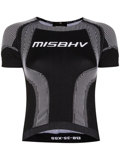 Misbhv Sport Active Logo-print Recycled-polyamide Top In Black