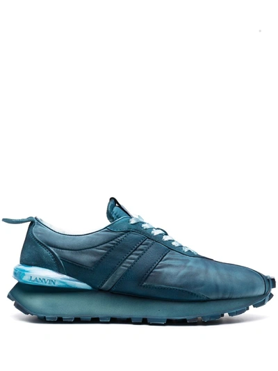 Lanvin Bumpr Logo Low-top Sneakers In Blue