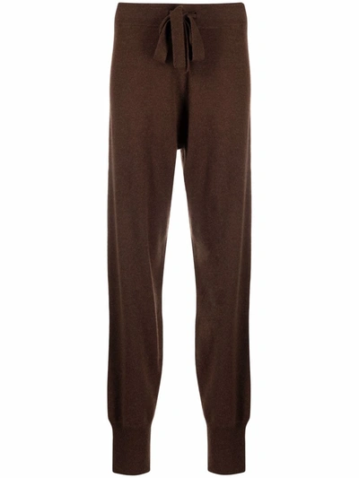 P.a.r.o.s.h Drawstring-waist Cashmere Trousers In Brown