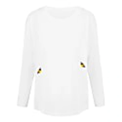 Ingmarson Bee Embroidered Slub T-shirt White Women